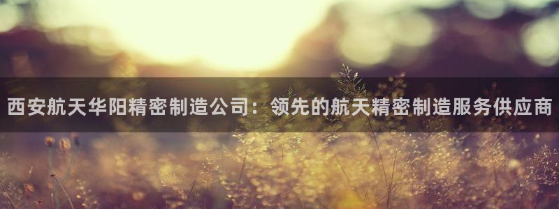彩神vl官网：西安航天华阳精密制造公司：领先的航天精密制造服务供应商