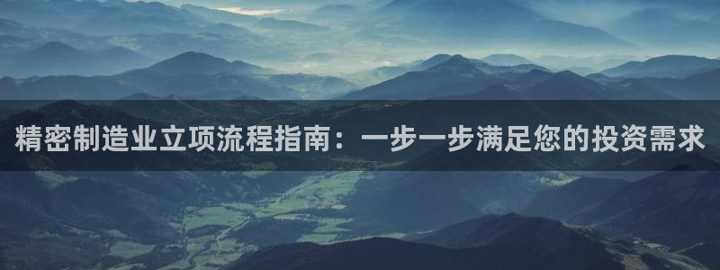 新版彩神v8登录不了：精密制造业立项流程指南：一步一步满足您的投资需求