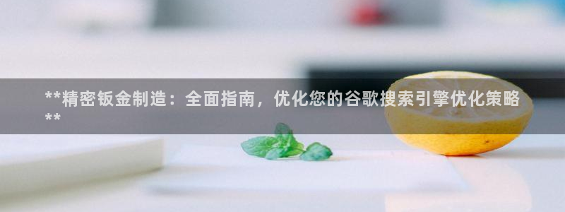 大发彩神最高邀请码：**精密钣金制造：全面指南，优化您的谷歌搜索引擎优化策略
**