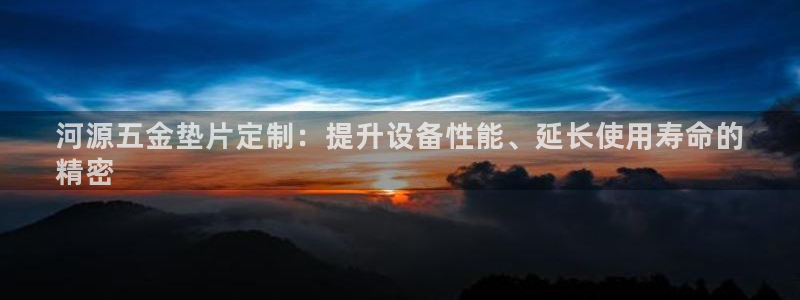彩神vip购彩大厅在哪：河源五金垫片定制：提升设备性能、延长使用寿命的
精密