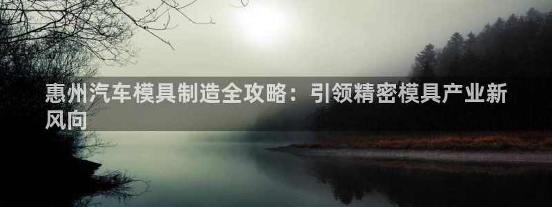 彩神vi争霸官网：惠州汽车模具制造全攻略：引领精密模具产业新
风向