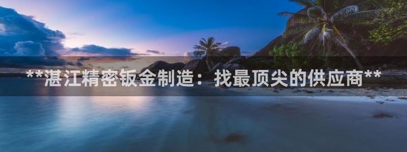 彩神赢钱了吗：**湛江精密钣金制造：找最顶尖的供应商**