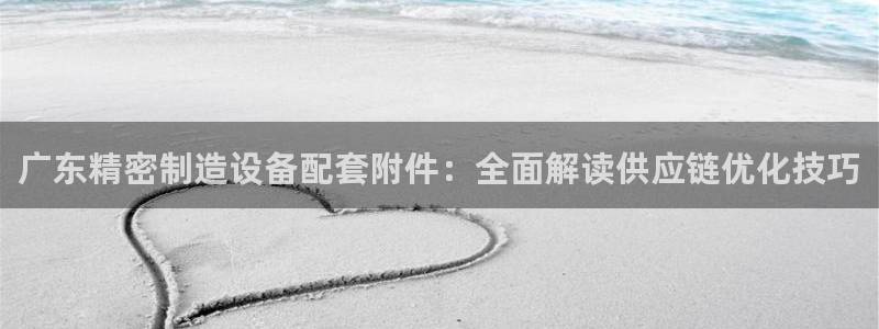 彩神8软件下载：广东精密制造设备配套附件：全面解读供应链优化技巧