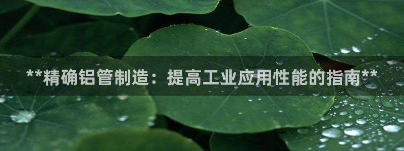 彩神vlll游戏特色：**精确铝管制造：提高工业应用性能的指南**