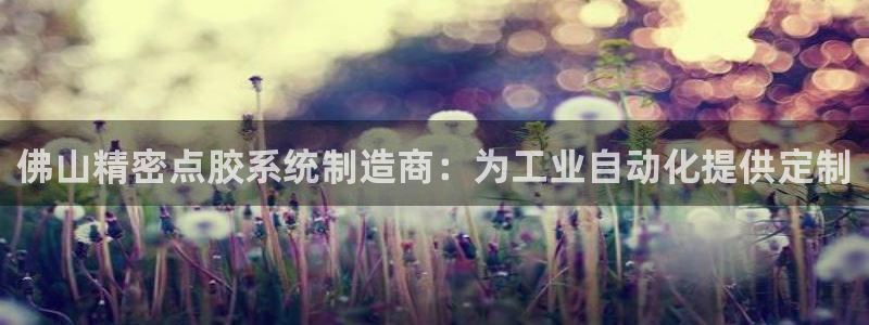 彩神vl购彩大厅：佛山精密点胶系统制造商：为工业自动化提供定制